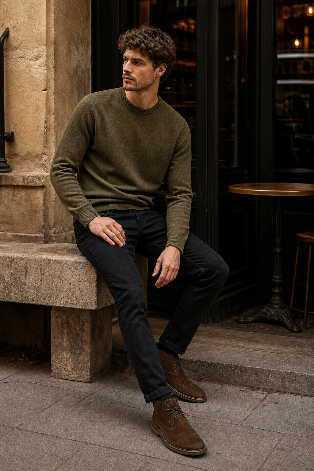Olive Knit Date
