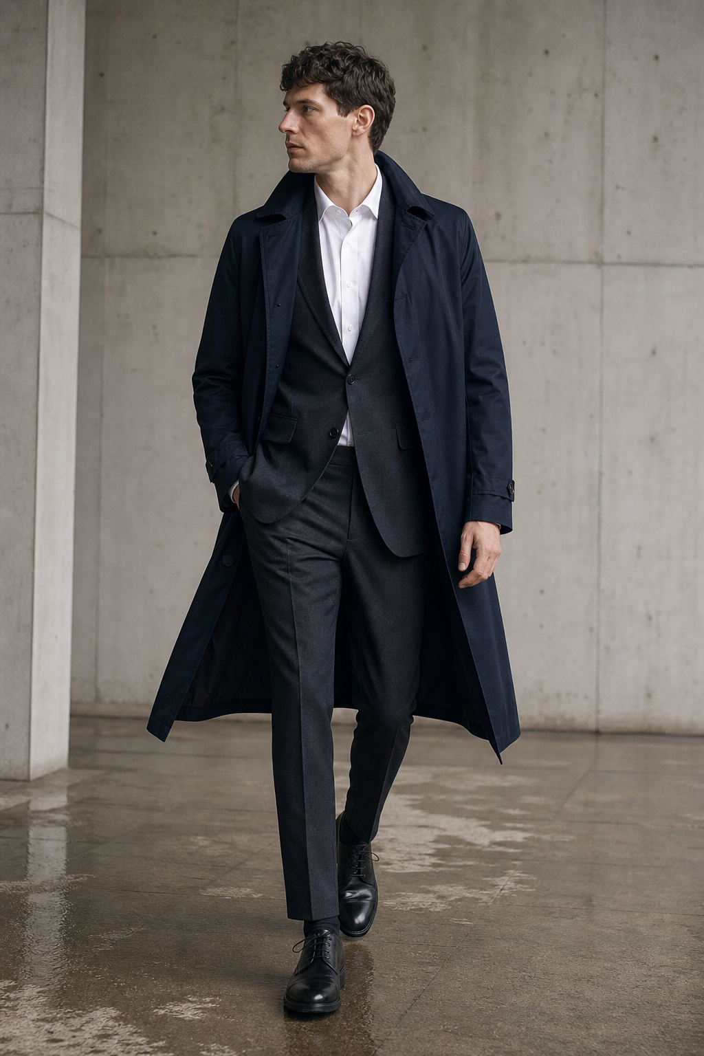 Charcoal Suit Office