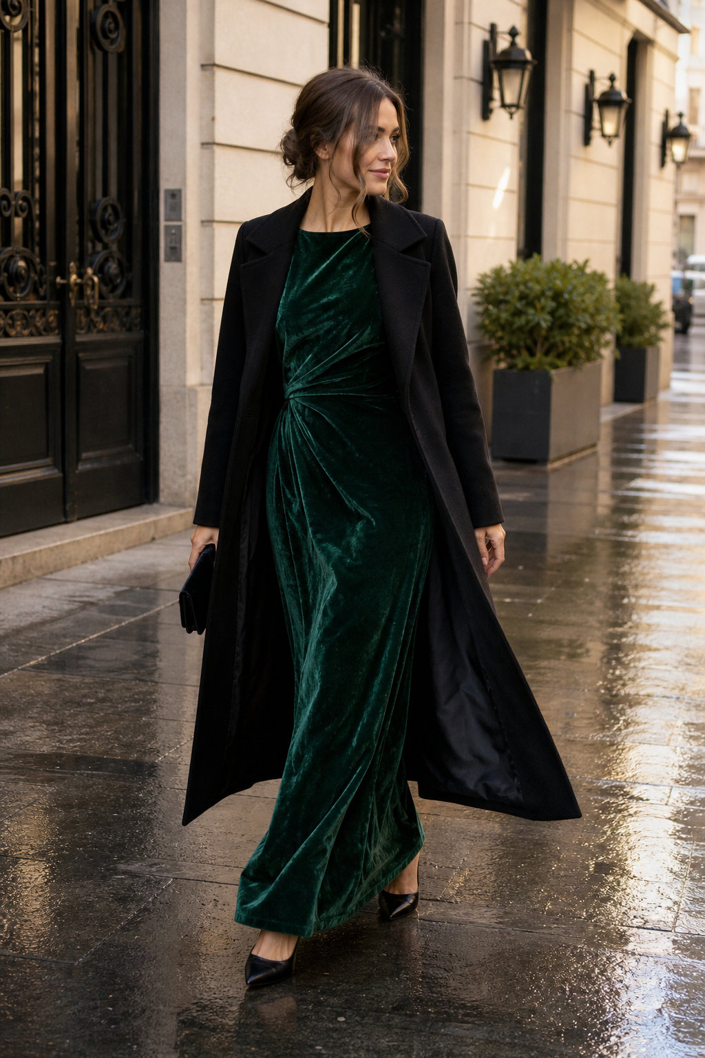 Emerald Velvet Gown