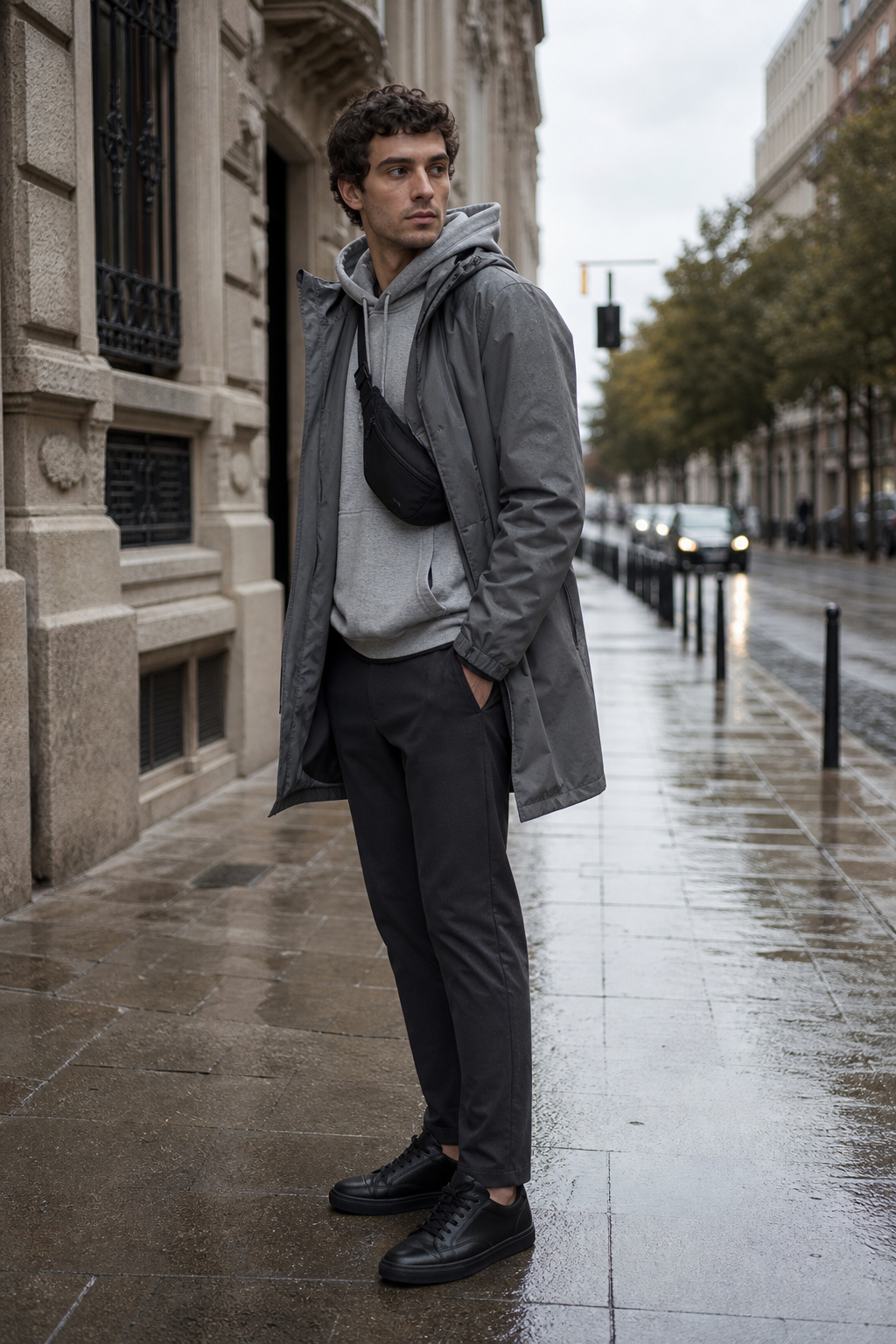 Grey Parka Transit