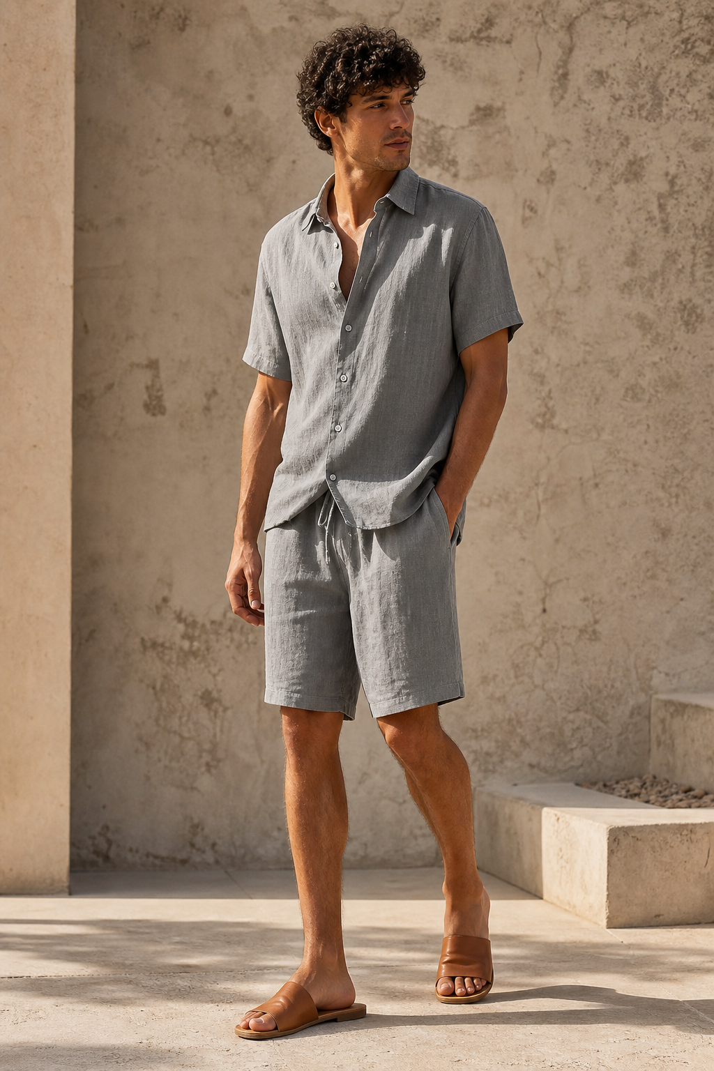 Grey Linen Set