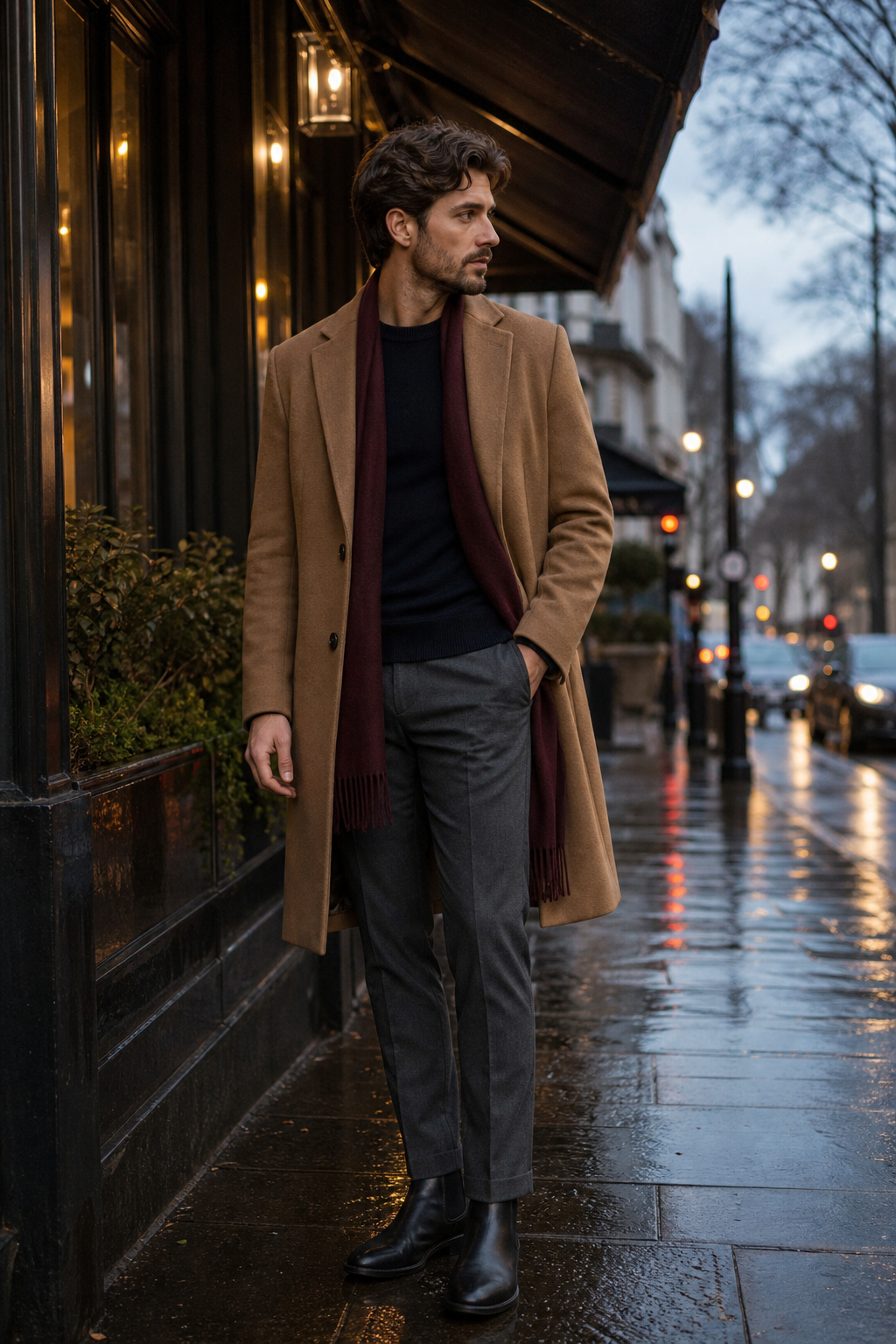 Camel and Burgundy