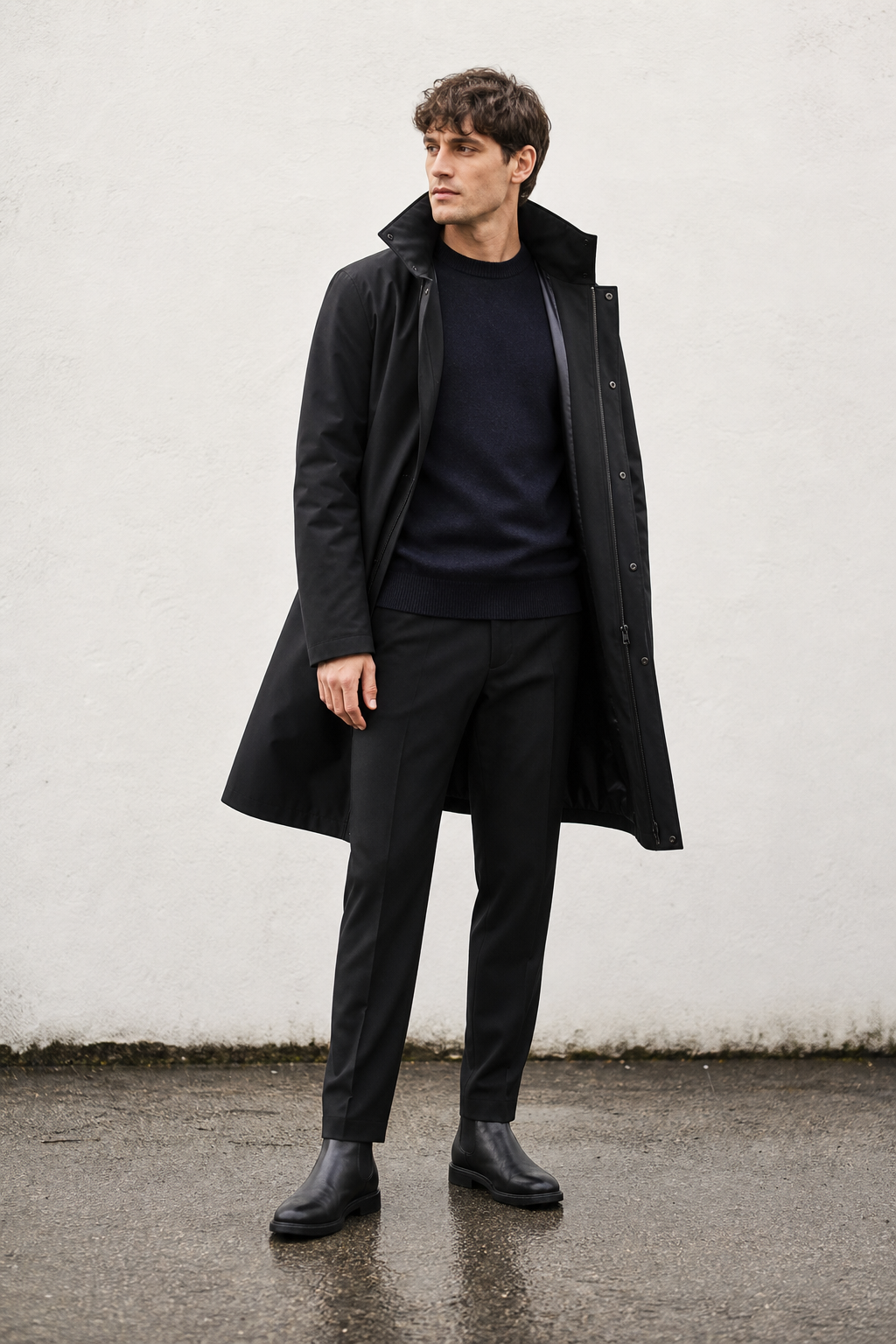 Navy Knit Evening