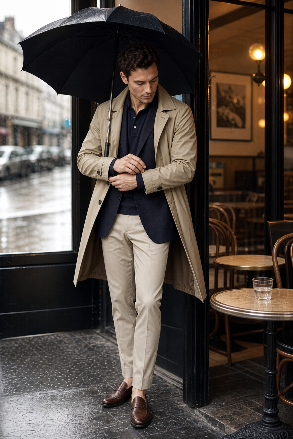 Blazer and Knit Polo