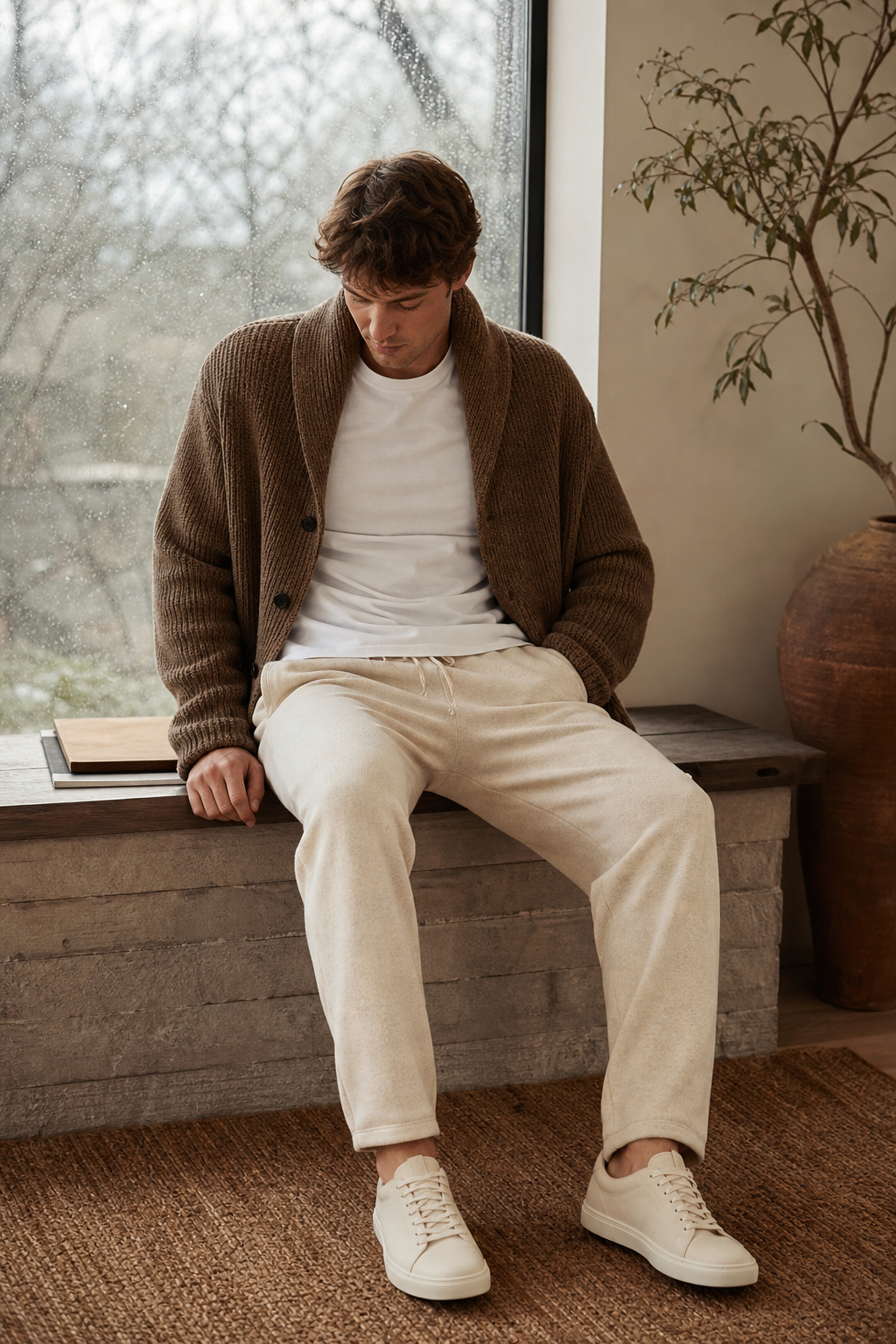 Brown Cardigan In
