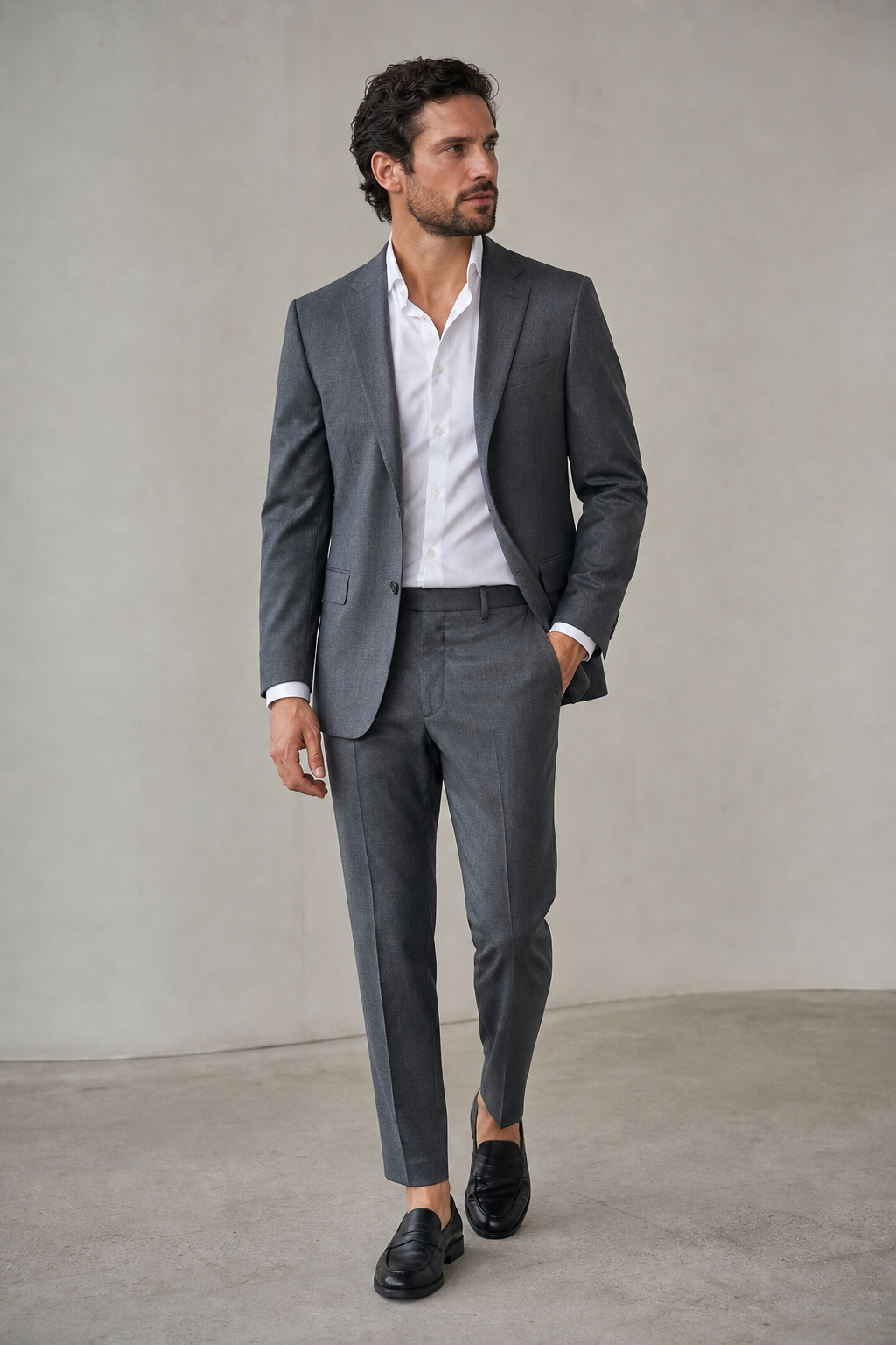 Open Collar Suit